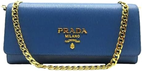 Prada Baltico Blue Vitello Phenix Leather Flap Crossbody Bag New